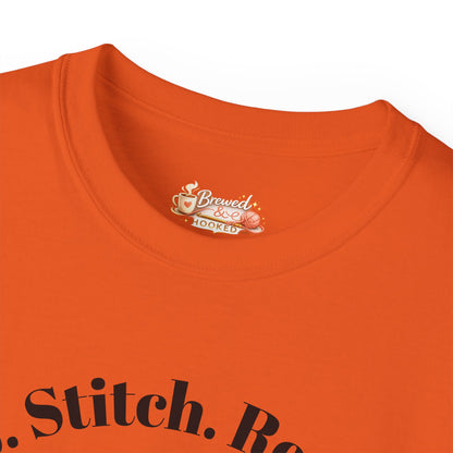 Sip. Stitch. Repeat.™ Shirt – Crochet & Knitting Lover Vintage Tee | Yarn Lover Gift | Cozy Crafter T-Shirt
