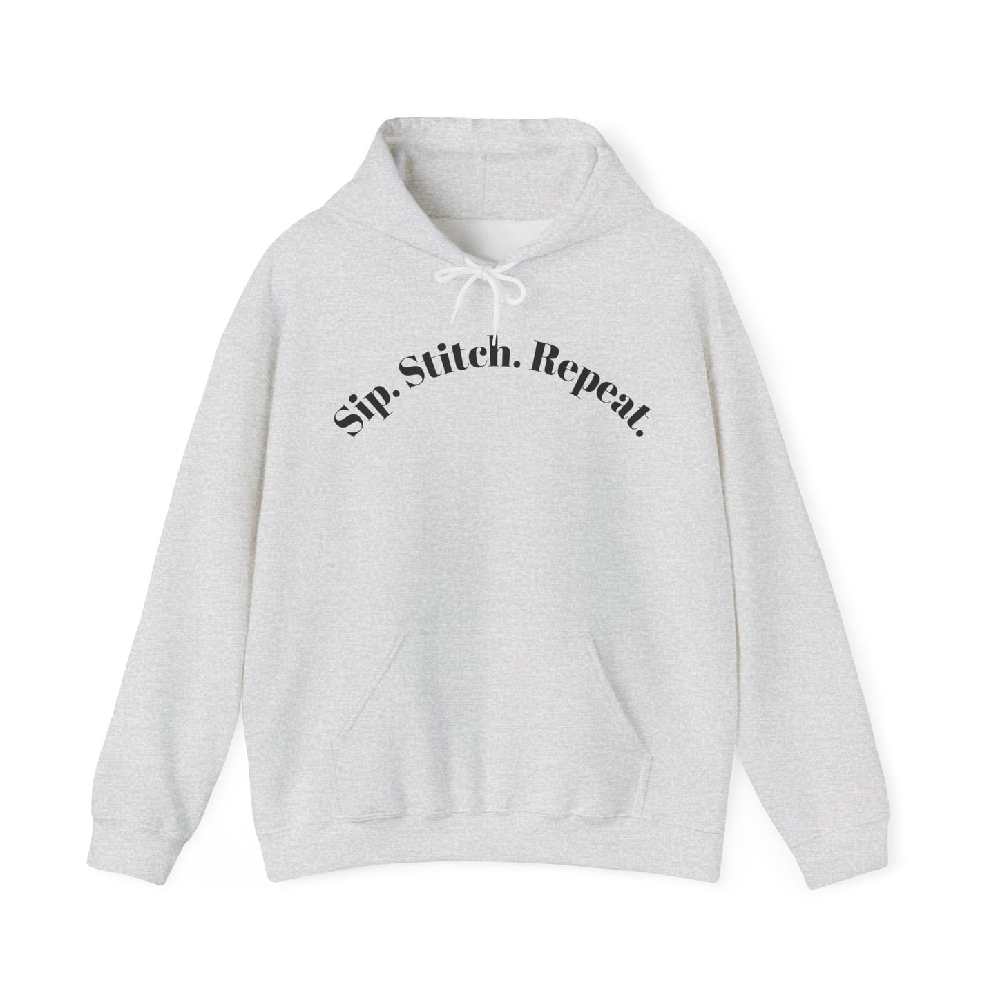 Sip. Stitch. Repeat.™ Hoodie – Cozy Crochet & Knitting Hoodie for Yarn Lovers | Crafting Pullover Sweatshirt