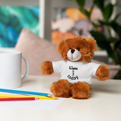 Personalized Birthday Plush Animal – Custom Name & Age Teddy, Bunny, Lion, Panda Gift for Kids