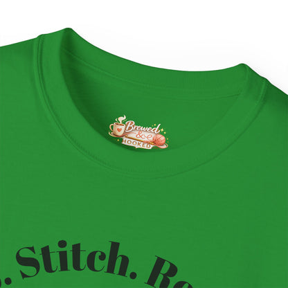 Sip. Stitch. Repeat.™ Shirt – Crochet & Knitting Lover Vintage Tee | Yarn Lover Gift | Cozy Crafter T-Shirt