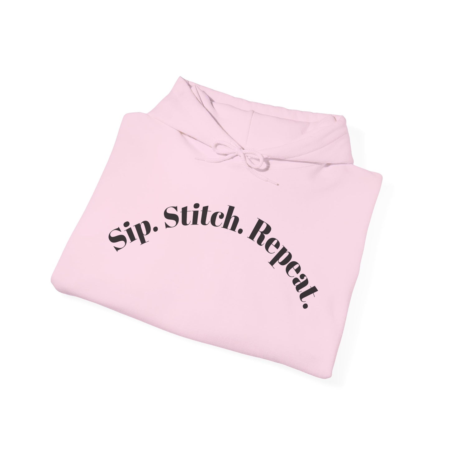 Sip. Stitch. Repeat.™ Hoodie – Cozy Crochet & Knitting Hoodie for Yarn Lovers | Crafting Pullover Sweatshirt