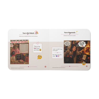 Board Book — Funny Yarn & Coffee Quotes for Crocheters ("Husband is out of town. Going yarn shopping.")
