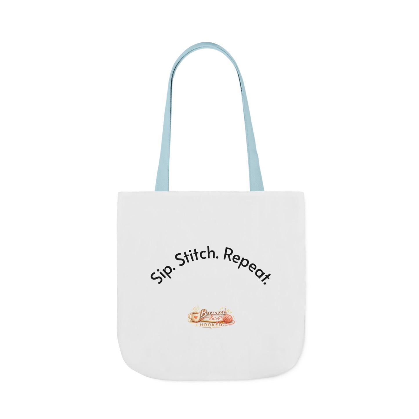 Sip. Stitch. Repeat.™ Tote Bag  for Crochet Knitting Yarn Lover Crafter Project Bag