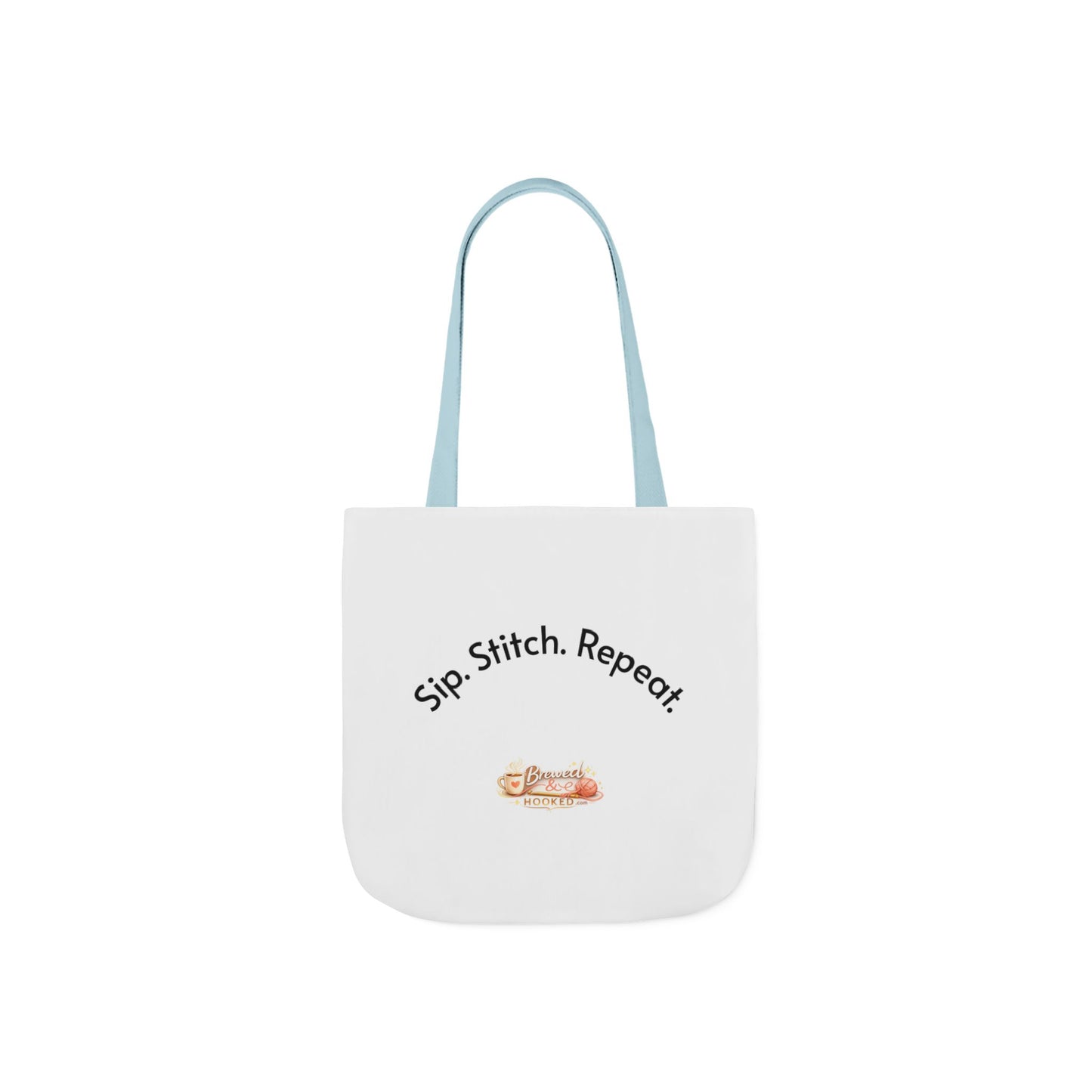 Sip. Stitch. Repeat.™ Tote Bag  for Crochet Knitting Yarn Lover Crafter Project Bag