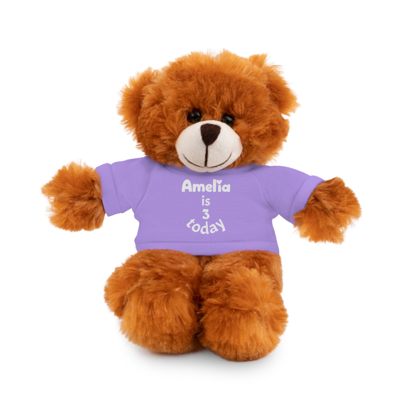 Personalized Birthday Plush Animal – Custom Name & Age Teddy, Bunny, Lion, Panda Gift for Kids