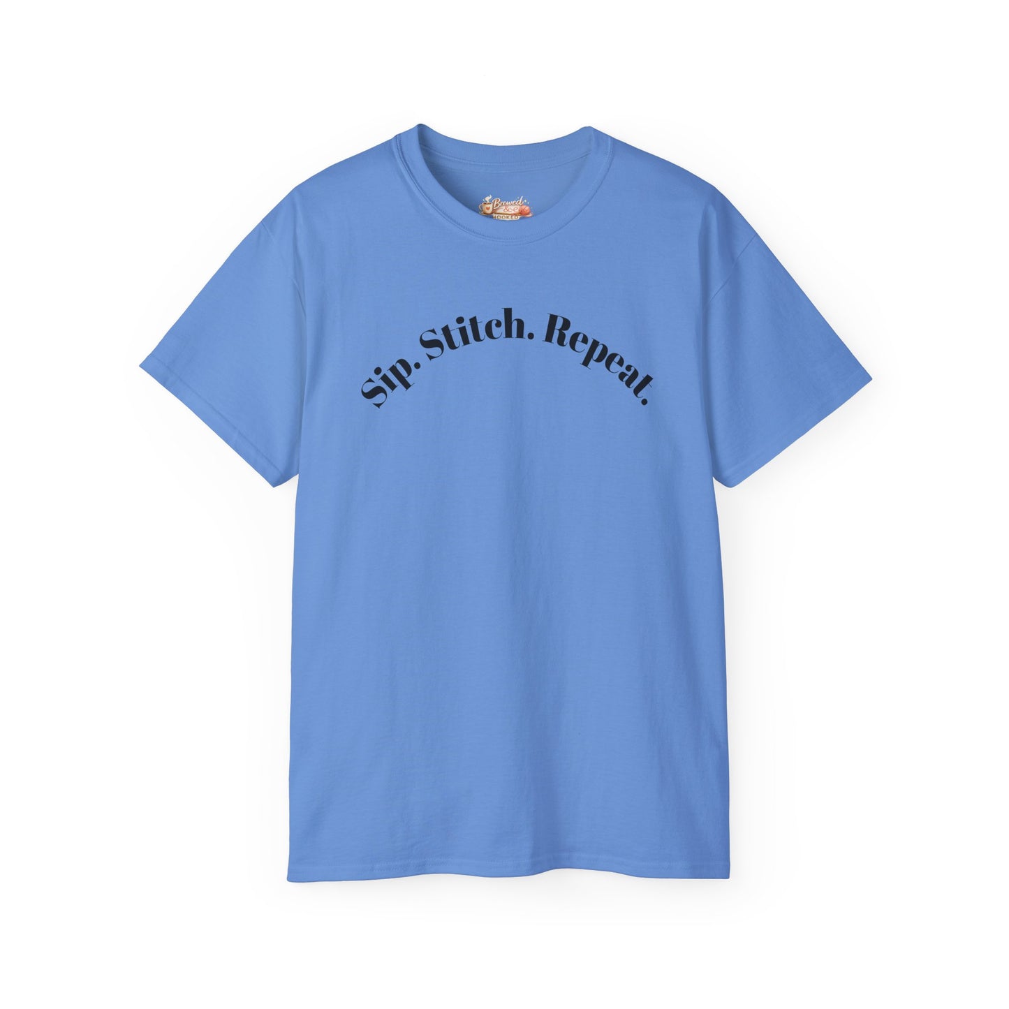 Sip. Stitch. Repeat.™ Shirt – Crochet & Knitting Lover Vintage Tee | Yarn Lover Gift | Cozy Crafter T-Shirt