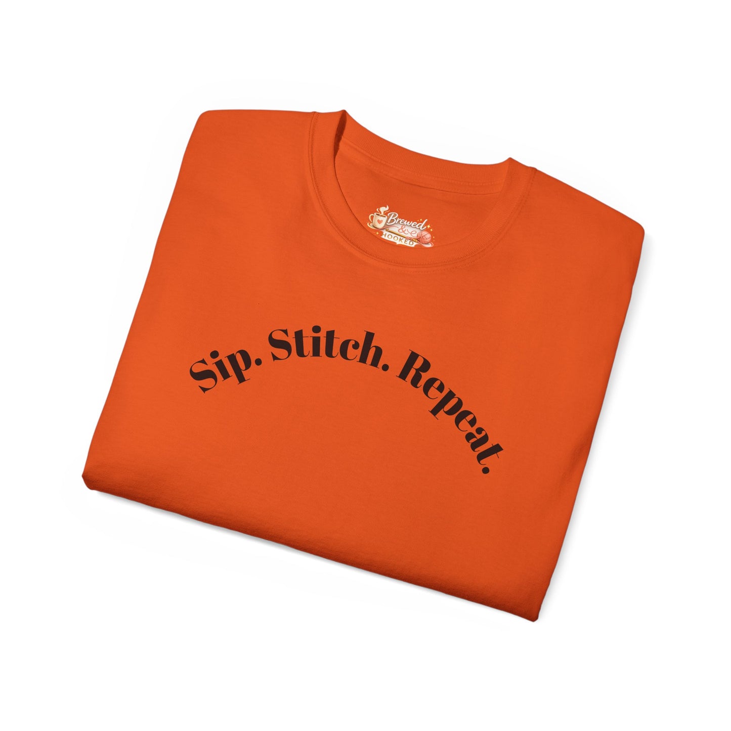 Sip. Stitch. Repeat.™ Shirt – Crochet & Knitting Lover Vintage Tee | Yarn Lover Gift | Cozy Crafter T-Shirt