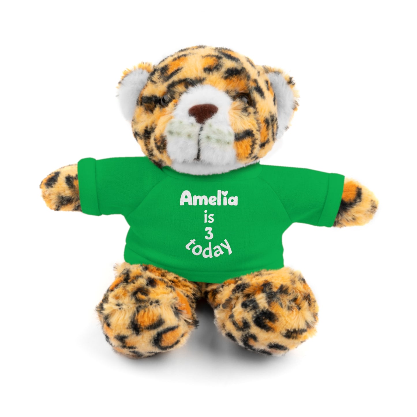 Personalized Birthday Plush Animal – Custom Name & Age Teddy, Bunny, Lion, Panda Gift for Kids