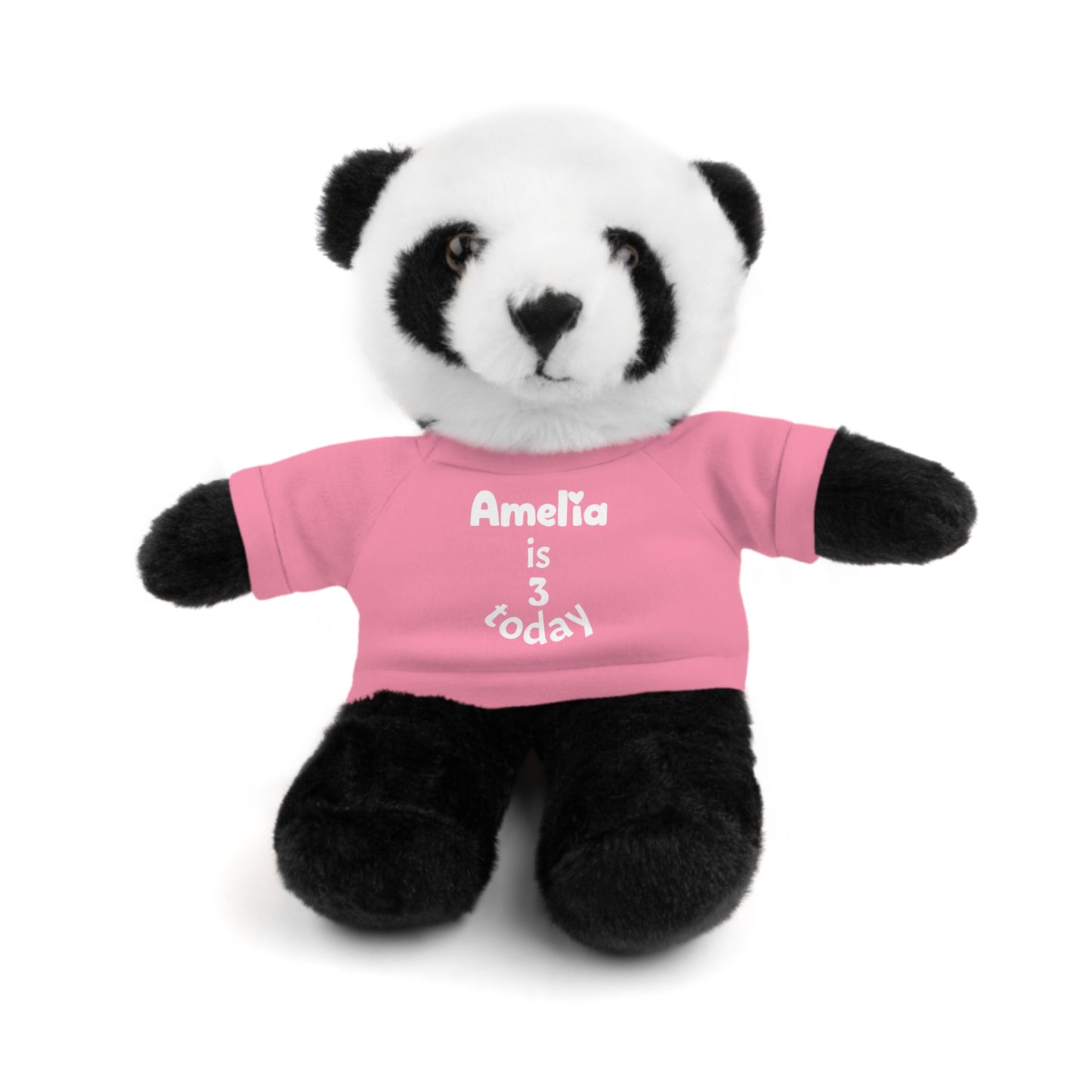 Personalized Birthday Plush Animal – Custom Name & Age Teddy, Bunny, Lion, Panda Gift for Kids