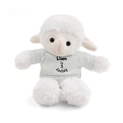 Personalized Birthday Plush Animal – Custom Name & Age Teddy, Bunny, Lion, Panda Gift for Kids