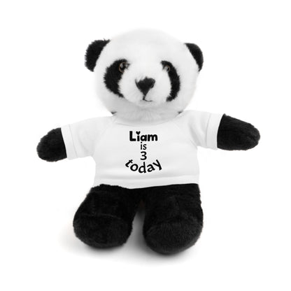 Personalized Birthday Plush Animal – Custom Name & Age Teddy, Bunny, Lion, Panda Gift for Kids