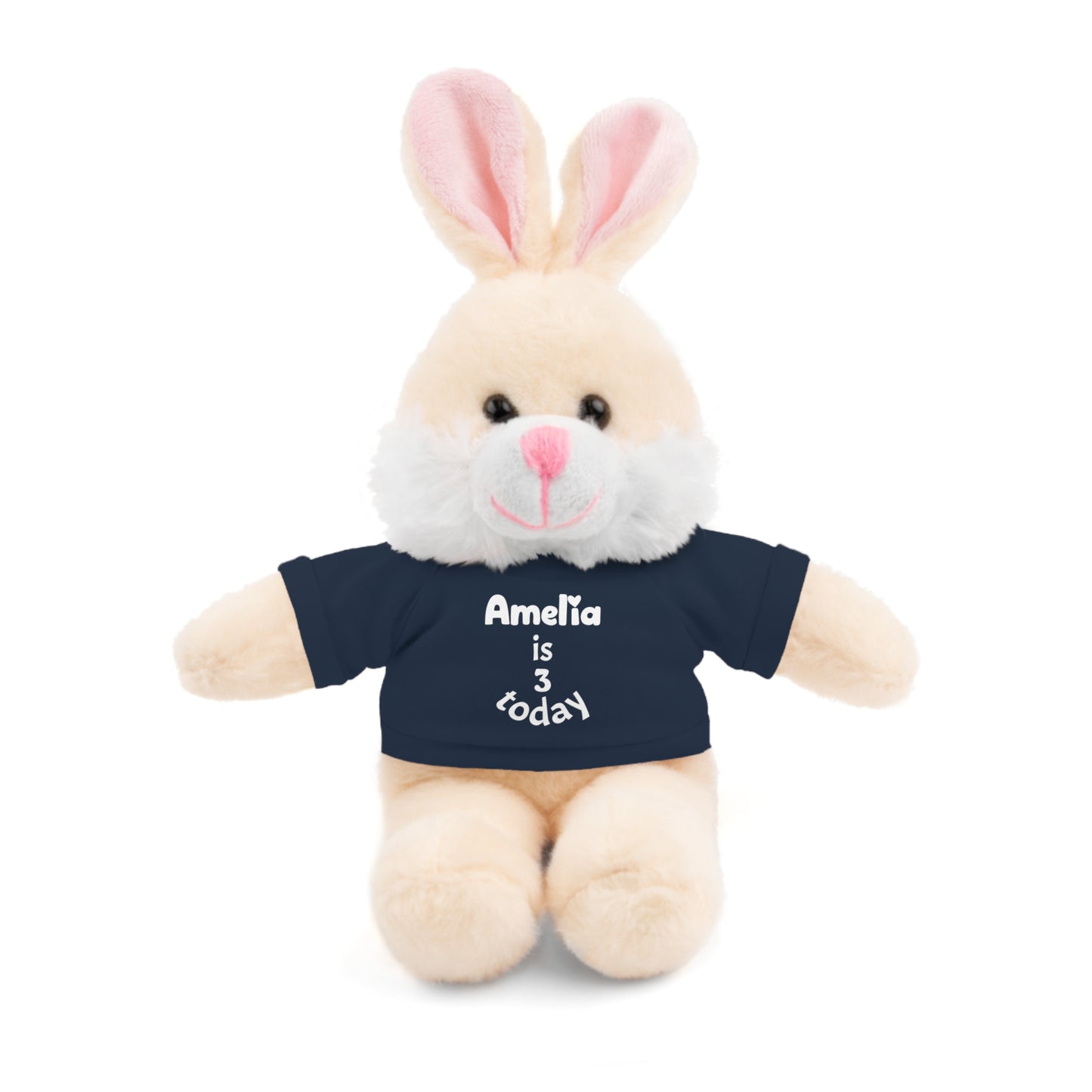 Personalized Birthday Plush Animal – Custom Name & Age Teddy, Bunny, Lion, Panda Gift for Kids