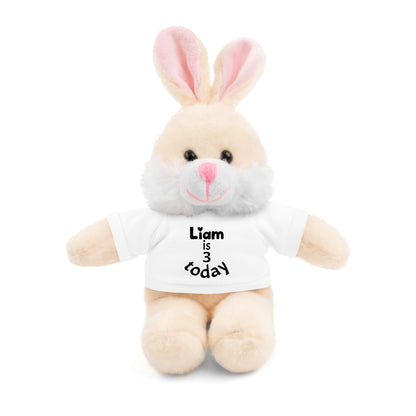 Personalized Birthday Plush Animal – Custom Name & Age Teddy, Bunny, Lion, Panda Gift for Kids