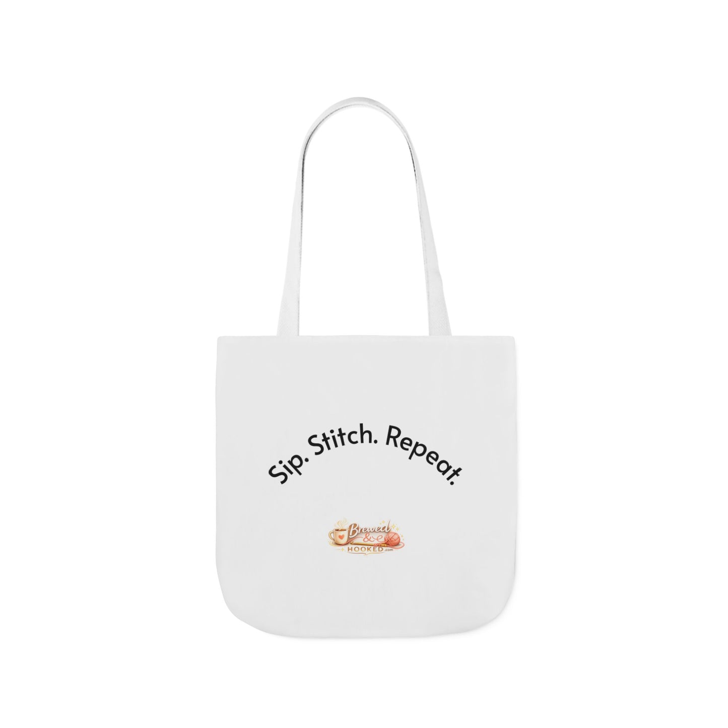 Sip. Stitch. Repeat.™ Tote Bag  for Crochet Knitting Yarn Lover Crafter Project Bag