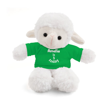 Personalized Birthday Plush Animal – Custom Name & Age Teddy, Bunny, Lion, Panda Gift for Kids