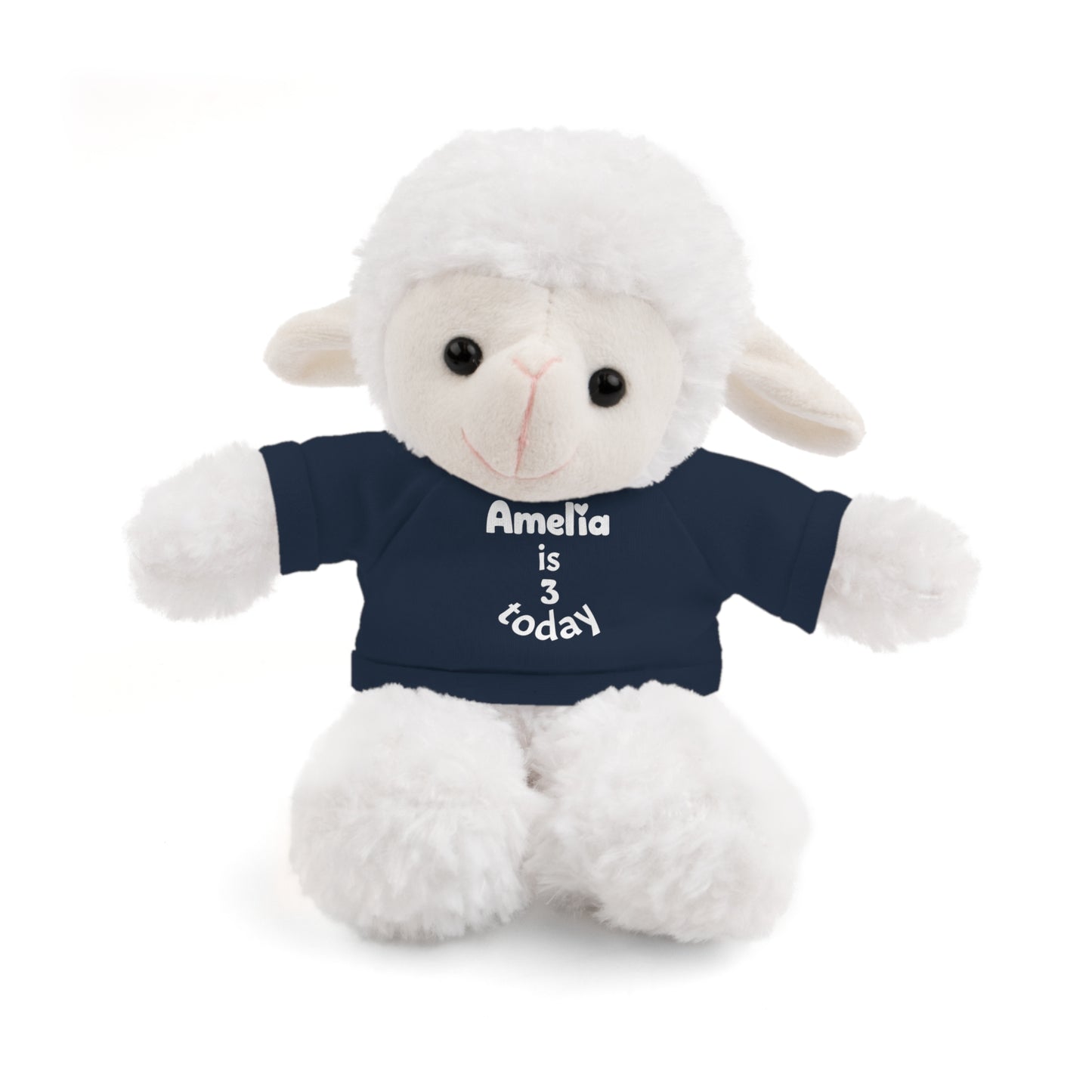 Personalized Birthday Plush Animal – Custom Name & Age Teddy, Bunny, Lion, Panda Gift for Kids
