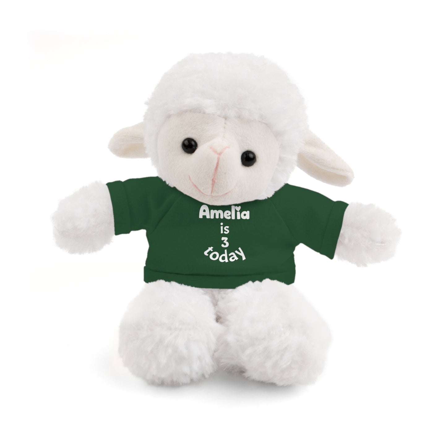 Personalized Birthday Plush Animal – Custom Name & Age Teddy, Bunny, Lion, Panda Gift for Kids