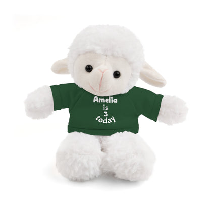 Personalized Birthday Plush Animal – Custom Name & Age Teddy, Bunny, Lion, Panda Gift for Kids