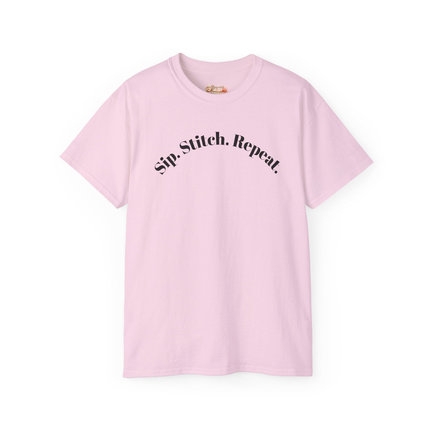 Sip. Stitch. Repeat.™ Shirt – Crochet & Knitting Lover Vintage Tee | Yarn Lover Gift | Cozy Crafter T-Shirt