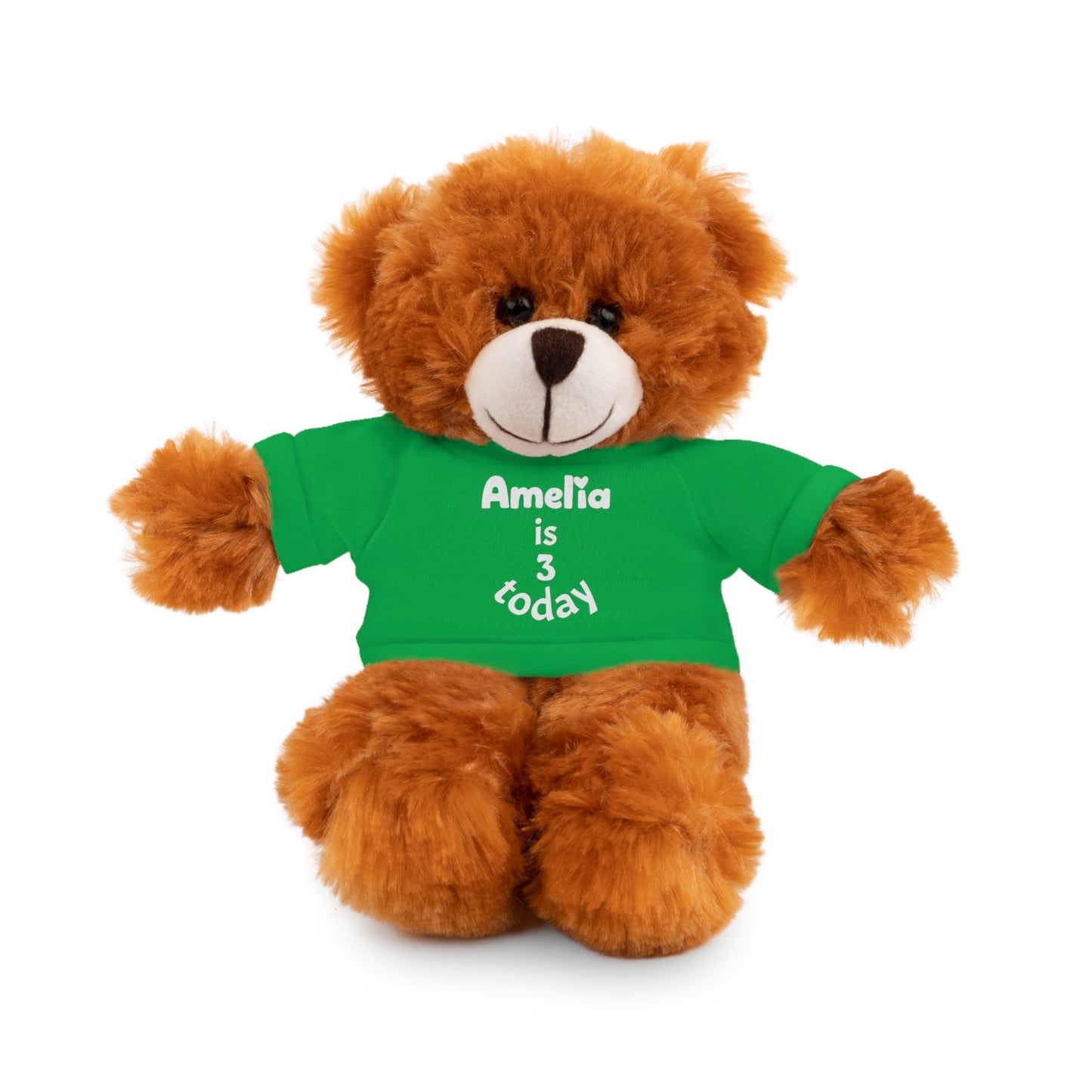 Personalized Birthday Plush Animal – Custom Name & Age Teddy, Bunny, Lion, Panda Gift for Kids