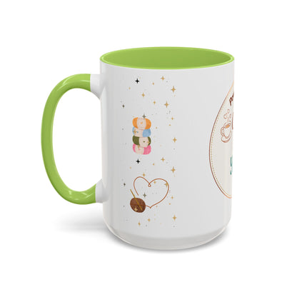 Powered by Coffee & Yarn Mug – Crochet Lover Coffee Cup | Knitting & Yarn Gift for Crocheters | Cozy Crafter Mug 11oz 15oz