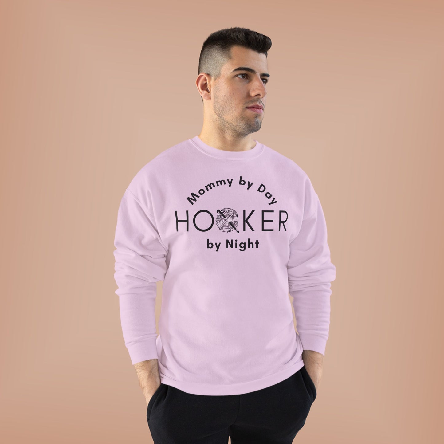 Mommy by Day Hooker by Night Sweatshirt – Funny Crochet Sweatshirt, Yarn Lover Gift, Crochet Humor Crewneck