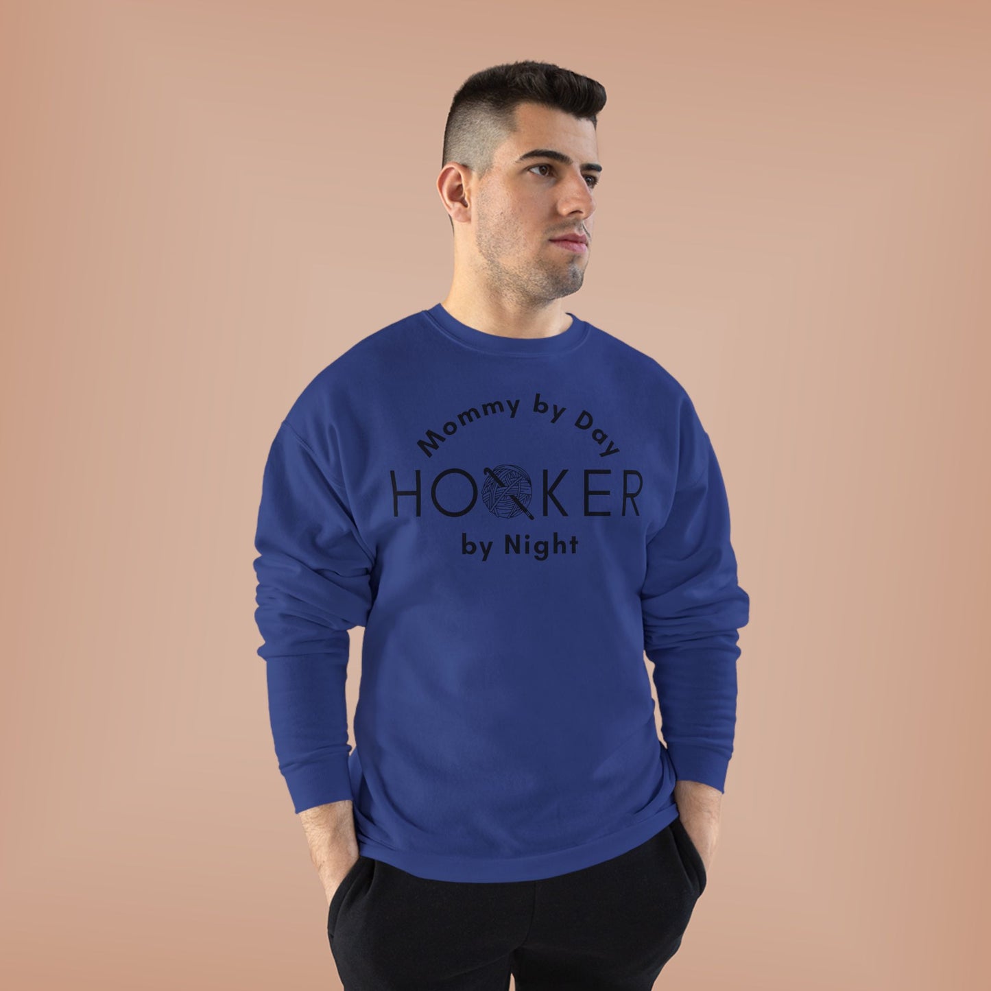 Mommy by Day Hooker by Night Sweatshirt – Funny Crochet Sweatshirt, Yarn Lover Gift, Crochet Humor Crewneck