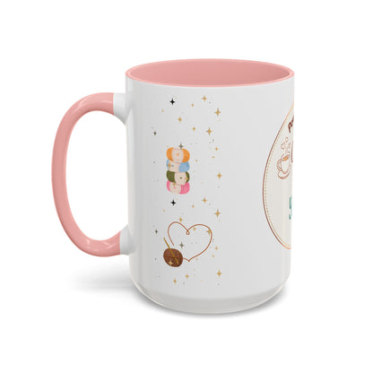 Powered by Coffee & Yarn Mug – Crochet Lover Coffee Cup | Knitting & Yarn Gift for Crocheters | Cozy Crafter Mug 11oz 15oz
