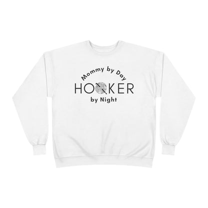 Mommy by Day Hooker by Night Sweatshirt – Funny Crochet Sweatshirt, Yarn Lover Gift, Crochet Humor Crewneck