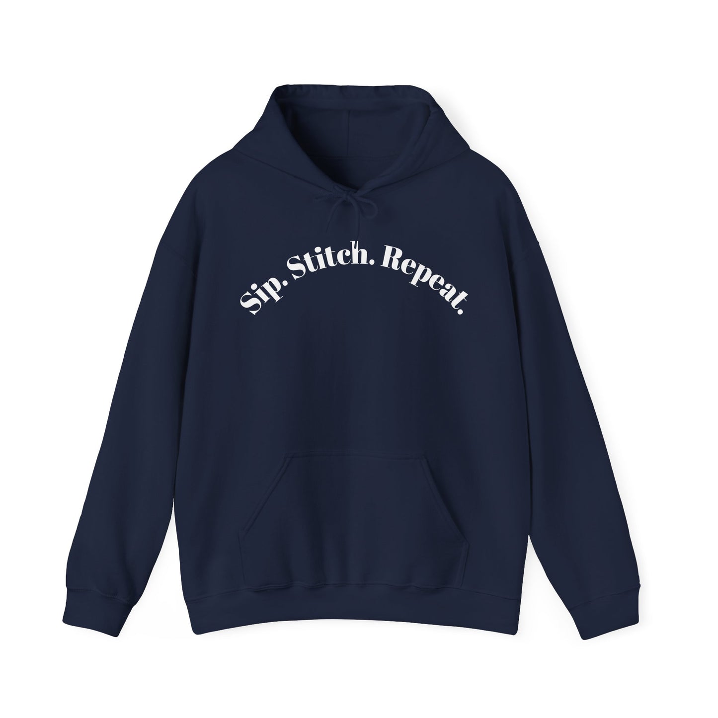 Sip. Stitch. Repeat.™ Hoodie – Cozy Crochet & Knitting Hoodie for Yarn Lovers | Crafting Pullover Sweatshirt
