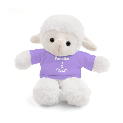 Personalized Birthday Plush Animal – Custom Name & Age Teddy, Bunny, Lion, Panda Gift for Kids