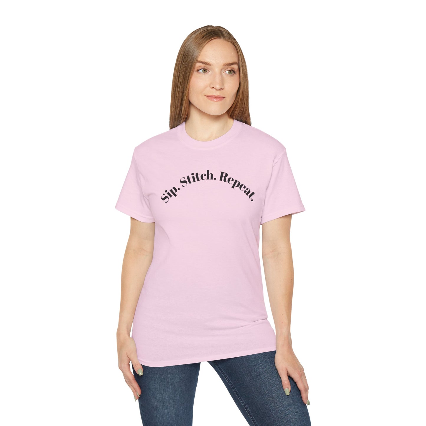 Sip. Stitch. Repeat.™ Shirt – Crochet & Knitting Lover Vintage Tee | Yarn Lover Gift | Cozy Crafter T-Shirt