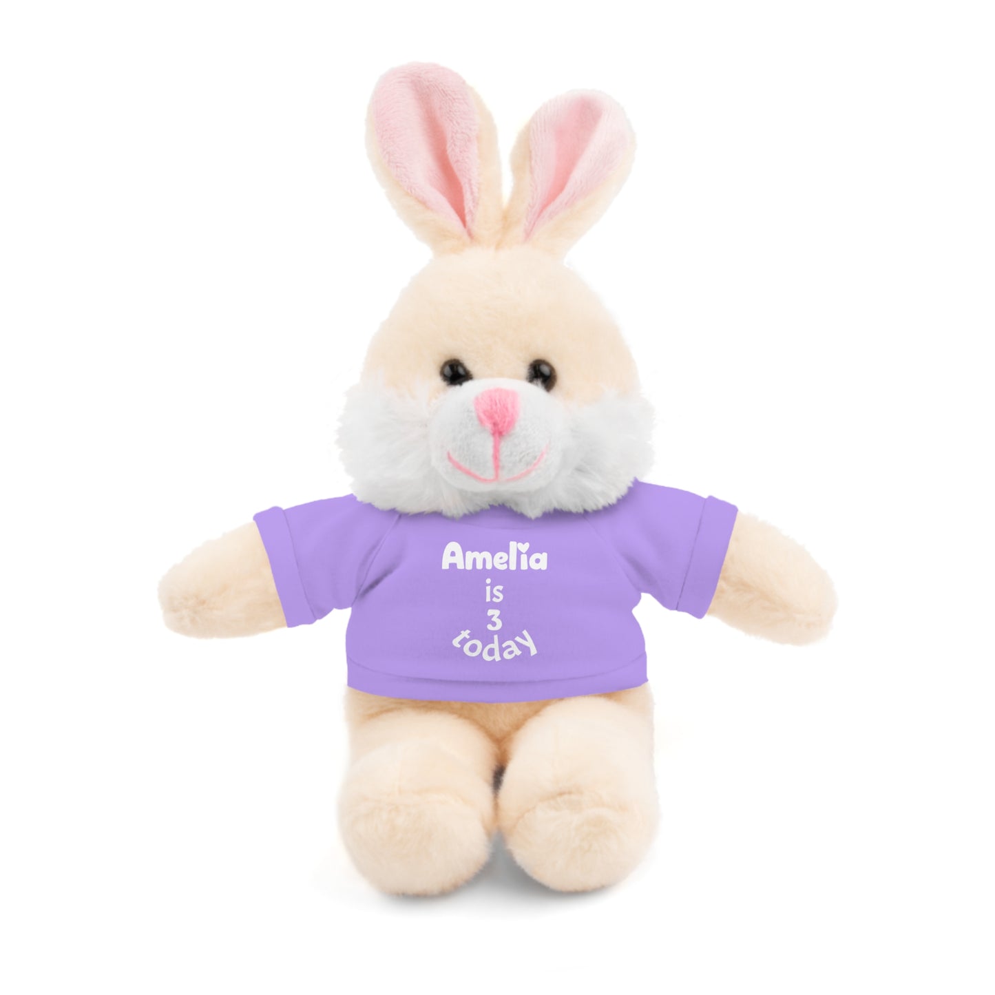Personalized Birthday Plush Animal – Custom Name & Age Teddy, Bunny, Lion, Panda Gift for Kids