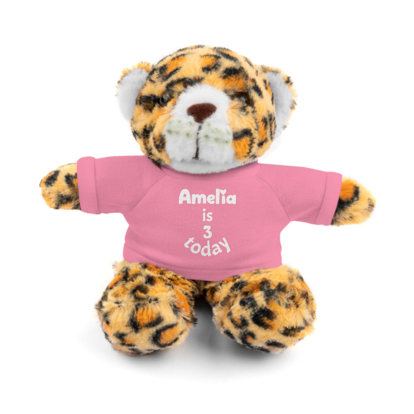 Personalized Birthday Plush Animal – Custom Name & Age Teddy, Bunny, Lion, Panda Gift for Kids