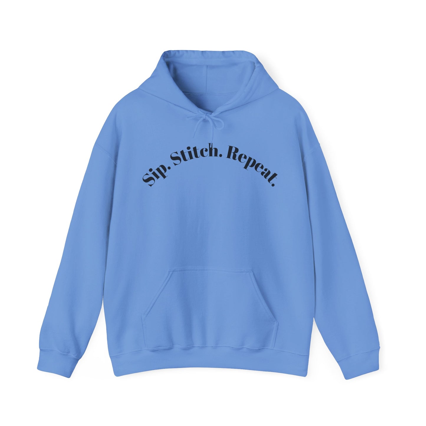 Sip. Stitch. Repeat.™ Hoodie – Cozy Crochet & Knitting Hoodie for Yarn Lovers | Crafting Pullover Sweatshirt