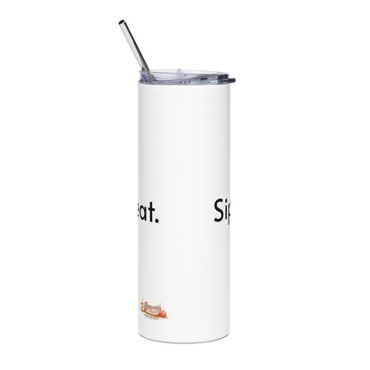 Sip. Stitch. Repeat.™ 20oz Stainless Steel Coffee Travel Tumbler with Straw
