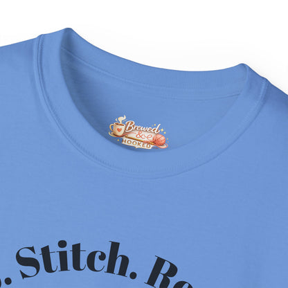 Sip. Stitch. Repeat.™ Shirt – Crochet & Knitting Lover Vintage Tee | Yarn Lover Gift | Cozy Crafter T-Shirt