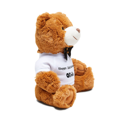 Personalized Birthday Teddy Bear with Custom Name & Age – Cute Plush Birthday Gift for Kids
