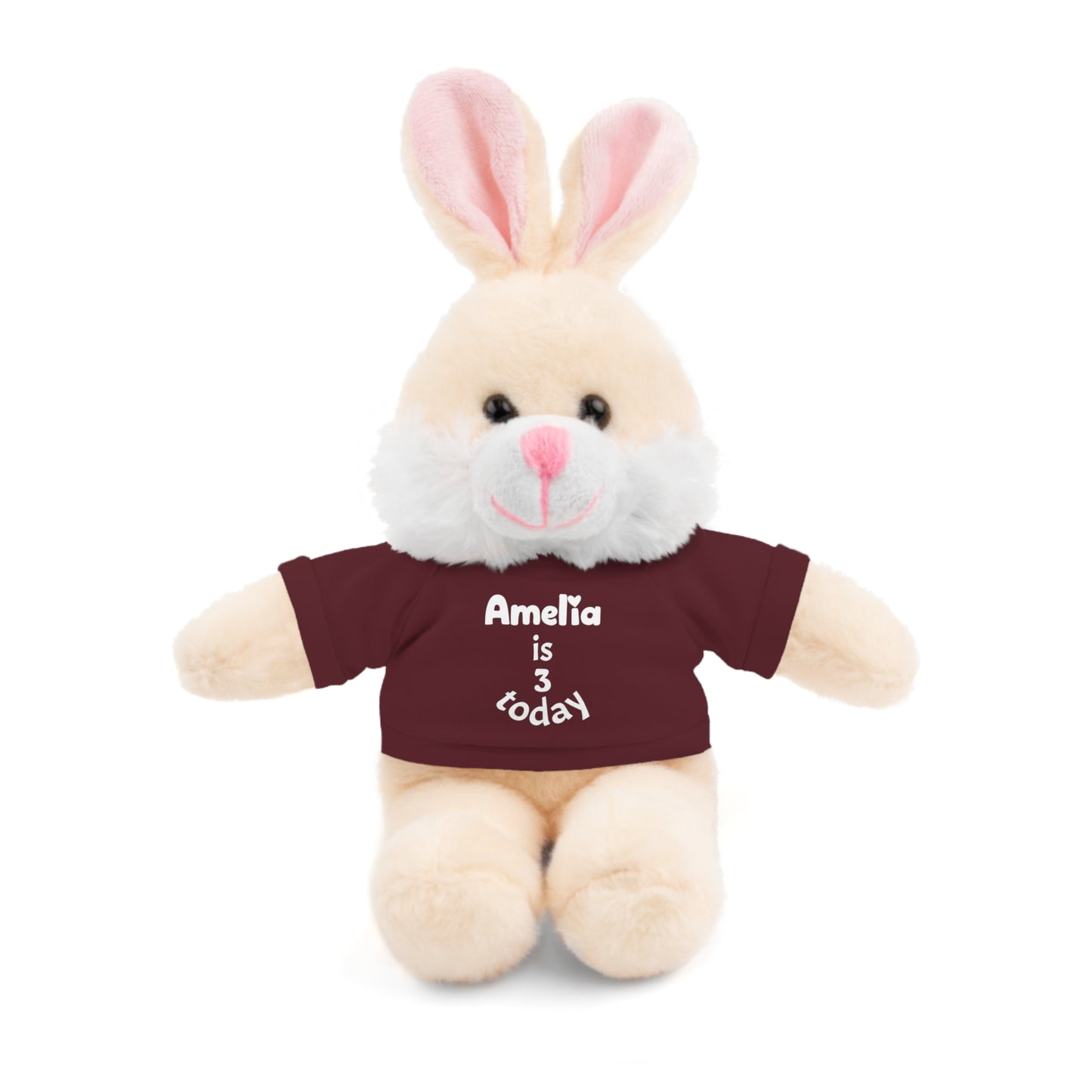 Personalized Birthday Plush Animal – Custom Name & Age Teddy, Bunny, Lion, Panda Gift for Kids