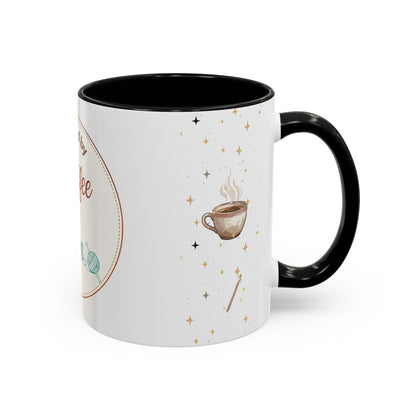 Powered by Coffee & Yarn Mug – Crochet Lover Coffee Cup | Knitting & Yarn Gift for Crocheters | Cozy Crafter Mug 11oz 15oz