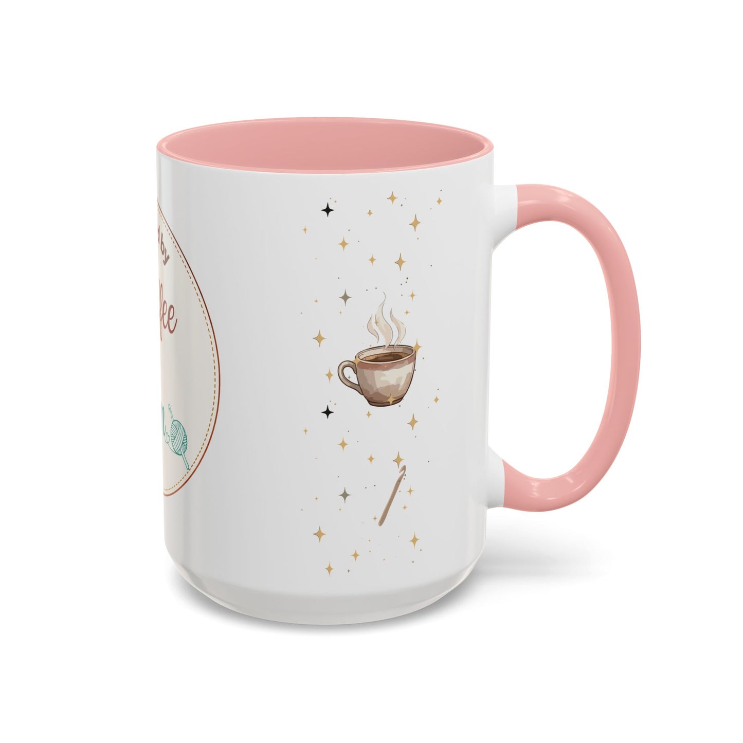 Powered by Coffee & Yarn Mug – Crochet Lover Coffee Cup | Knitting & Yarn Gift for Crocheters | Cozy Crafter Mug 11oz 15oz