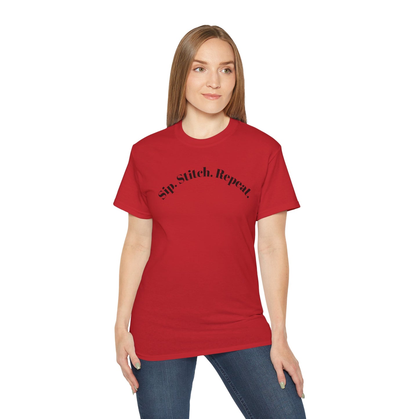 Sip. Stitch. Repeat.™ Shirt – Crochet & Knitting Lover Vintage Tee | Yarn Lover Gift | Cozy Crafter T-Shirt