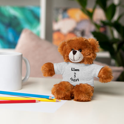 Personalized Birthday Plush Animal – Custom Name & Age Teddy, Bunny, Lion, Panda Gift for Kids