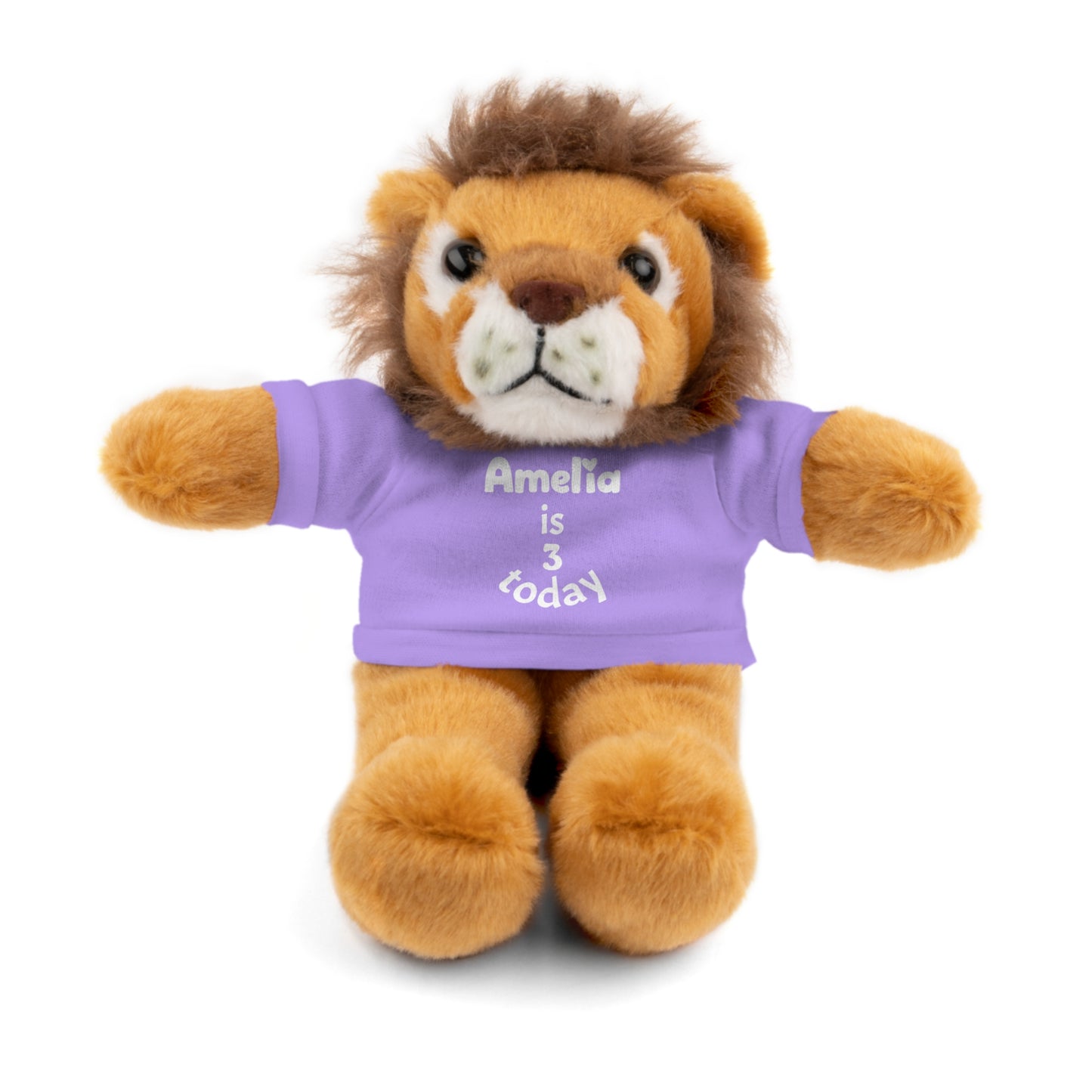 Personalized Birthday Plush Animal – Custom Name & Age Teddy, Bunny, Lion, Panda Gift for Kids