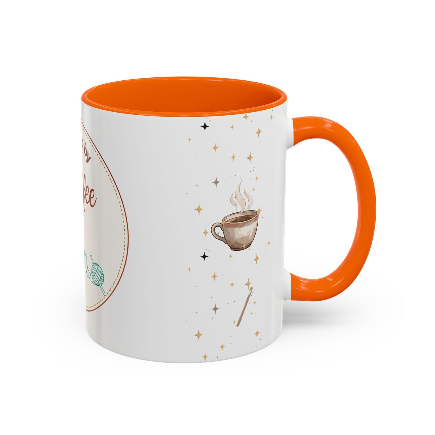 Powered by Coffee & Yarn Mug – Crochet Lover Coffee Cup | Knitting & Yarn Gift for Crocheters | Cozy Crafter Mug 11oz 15oz