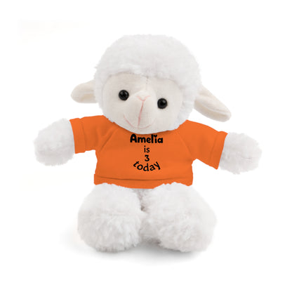 Personalized Birthday Plush Animal – Custom Name & Age Teddy, Bunny, Lion, Panda Gift for Kids