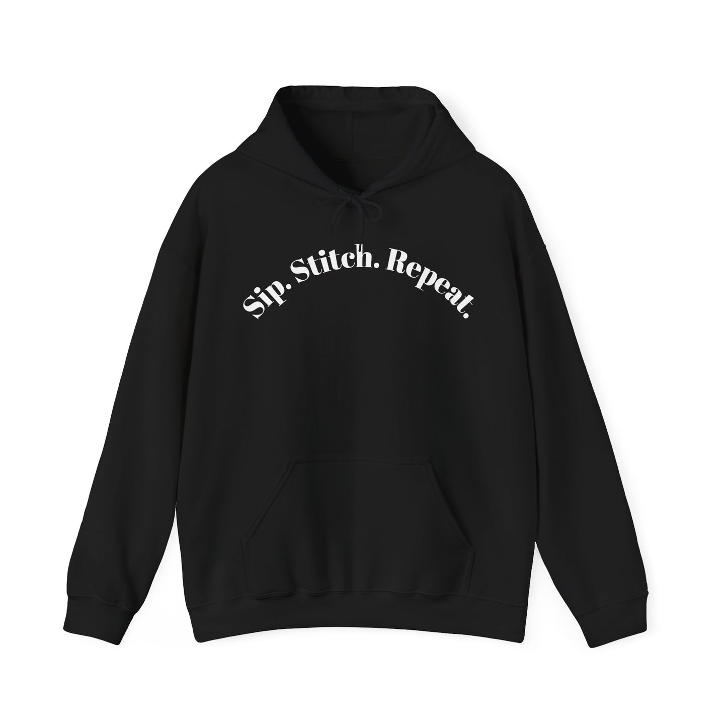 Sip. Stitch. Repeat.™ Hoodie – Cozy Crochet & Knitting Hoodie for Yarn Lovers | Crafting Pullover Sweatshirt