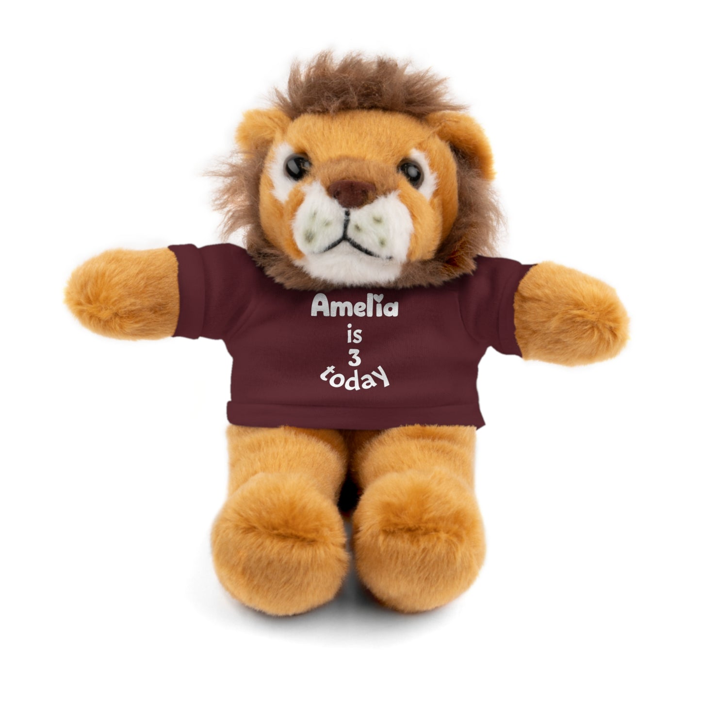 Personalized Birthday Plush Animal – Custom Name & Age Teddy, Bunny, Lion, Panda Gift for Kids
