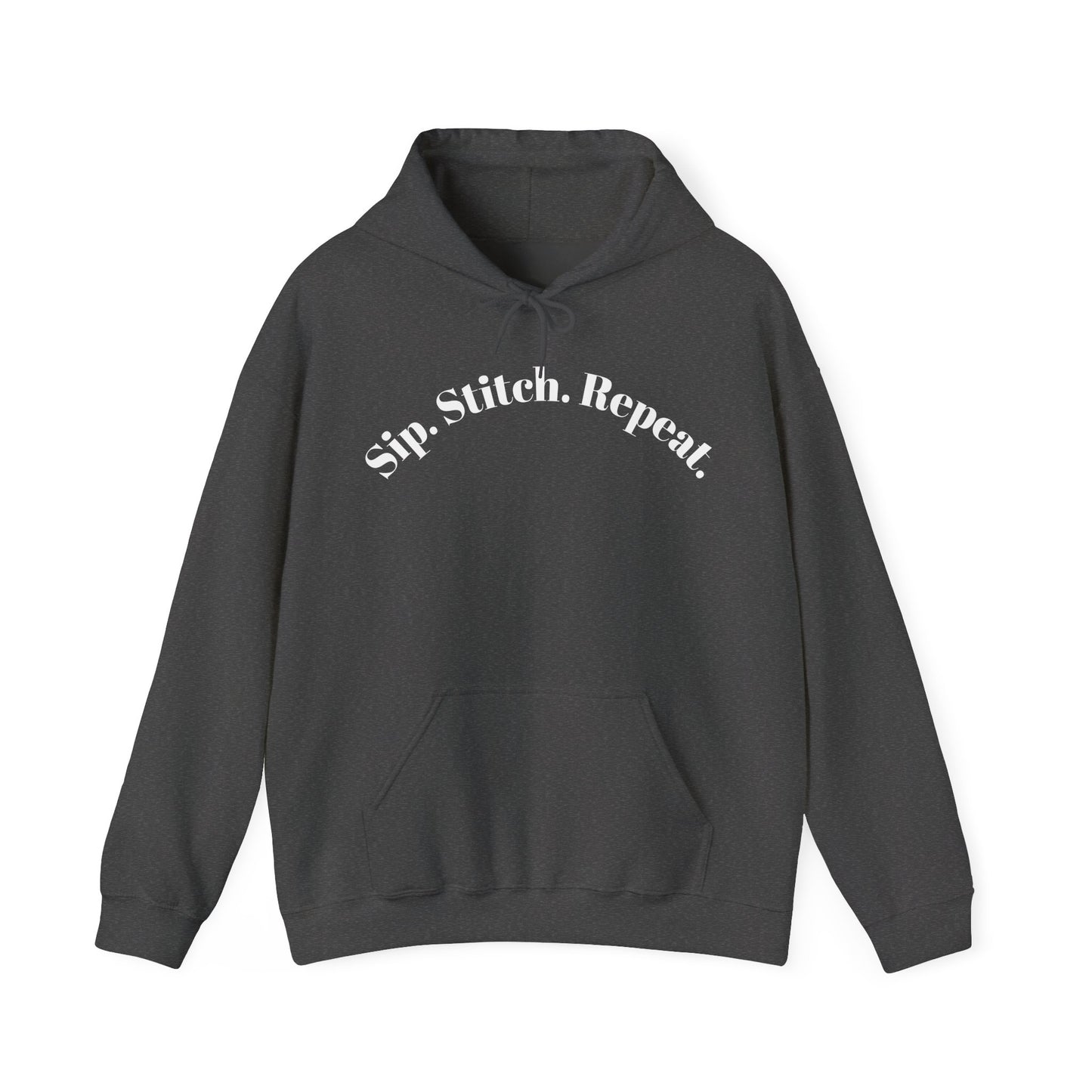 Sip. Stitch. Repeat.™ Hoodie – Cozy Crochet & Knitting Hoodie for Yarn Lovers | Crafting Pullover Sweatshirt