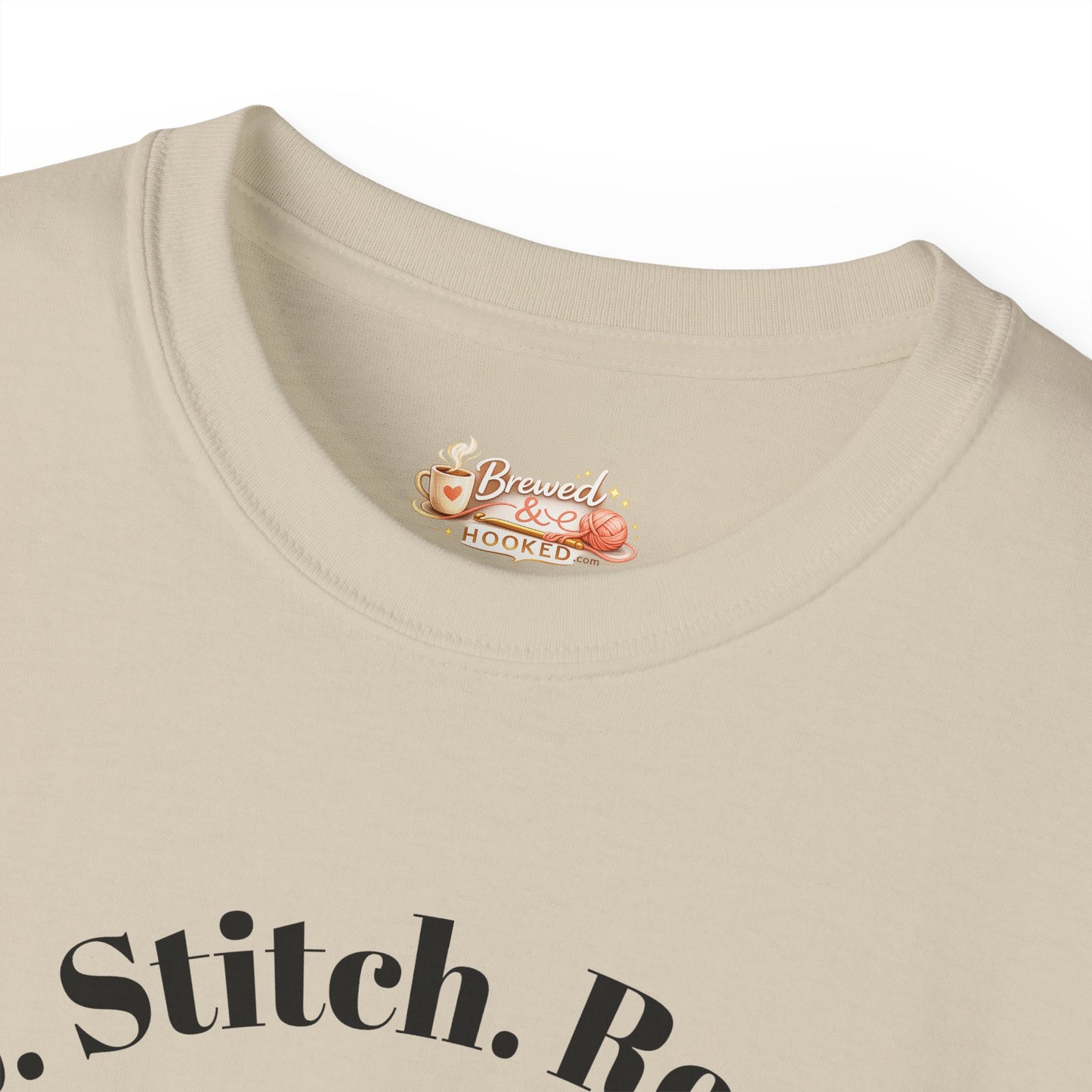 Sip. Stitch. Repeat.™ Shirt – Crochet & Knitting Lover Vintage Tee | Yarn Lover Gift | Cozy Crafter T-Shirt